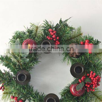 Multicategory and Colorful Round Pinecone Christmas Flower Wreath for Door photo-3