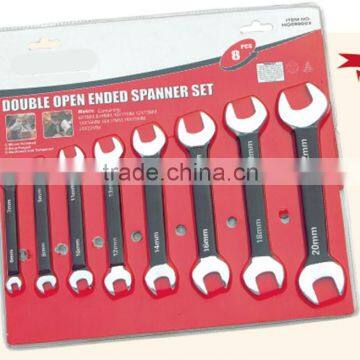 High quality hardened spanner set blister card package