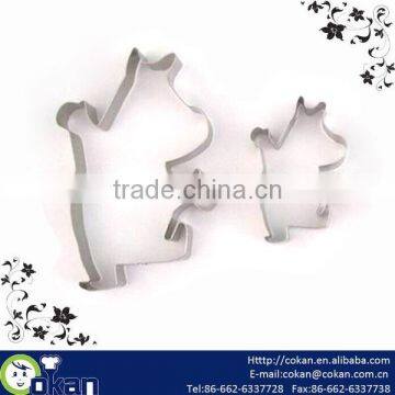 Moomin Shape Stainless Steel Cookie Cutter with botton,Biscuit Cutter CK-CM0096