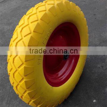 Flat free PU wheel 4.00-8