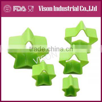 Food Safety Plastic 5 Pieces Heart Shape Cookie Cutter photo-4