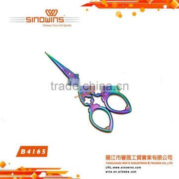 B4165 Super Design and Practical Stainless Steel Beauty Scissors with Colorful Titanium Plated