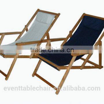 beech wood garden fabric double folding beach chair