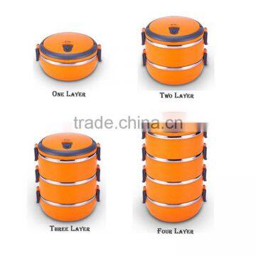 New product custom design stainless steel colored tiffin lunch box with good offer