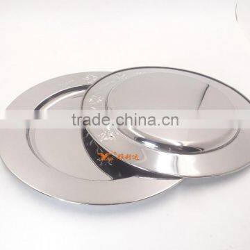 China Supply 32/36/40cm Stainless Steel Charger Plate for Wedding photo-4
