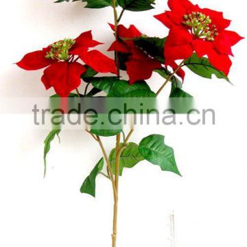 artificial flower christmas flower stem 80cm (flower 19cm)