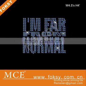 I`m far normal t shirt iron on letters, iron on clothes sticker