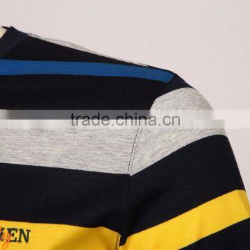 Mens Bulk Sale Plain Stripe Cotton t Shirt photo-4