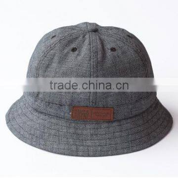 simple ramie cotton fabric bucket hat