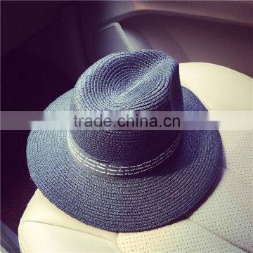 Metal Standard British Wind Spring/summer Days Pure Color Printing Letters Straw Hat Female Temperament Sunshade Little Hat photo-3