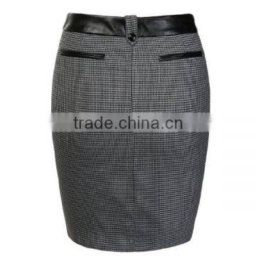 2015 Ladies' Ladie's Fashion Elegent High Quality Garment Factory Patchwork Skirt photo-3