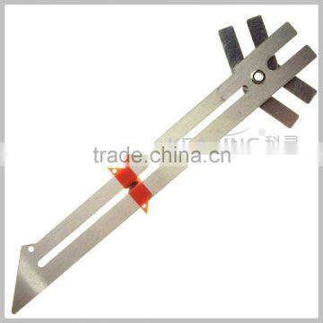 Kearing Brand, Metal Aluminum Slide Sewing Gauge, With Sliding Marker, Drow Scallops and Circles #5006A photo-6