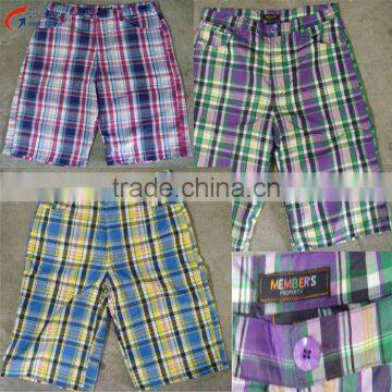 stocklot plaid beach shorts