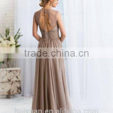 New Designer Deep v Neck Chiffon A-line Embellished Dress Backless photo-2