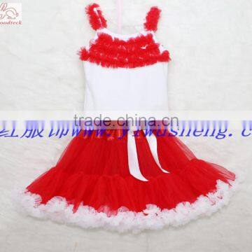 Newest Design Chiffon Nylon Tutu Skirt Full Fluffy Pettiskirt Set for Babay photo-2