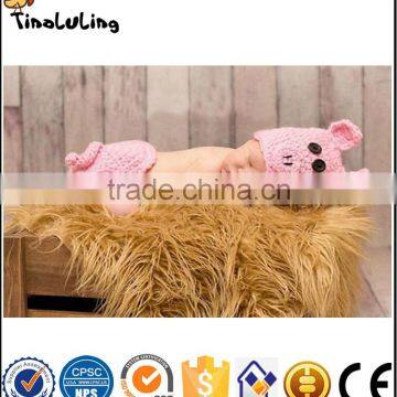 NPT10 Tinaluling New style pig design beautifu handmade newborn baby photography suit