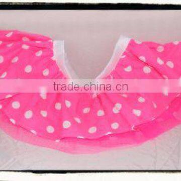 Pink and white polka dot cute tutu dress for girls