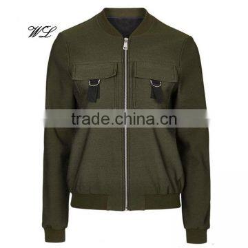 Cotton twill bomber jacket women wholesale plain jackets