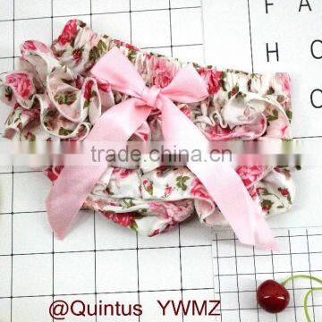Ruffle Shorts for Baby Girl Pink Flowers Bloomer Newborn Baby Clothes China Supplier photo-1