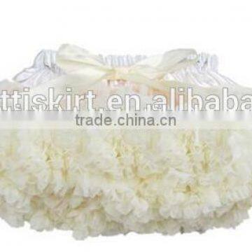 Pure Colors Fluffy Puffy Tutu Skirt Chiffon Bowknot Soft Baby Girl Mini Dress photo-3