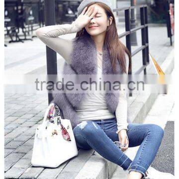 Hot Real Fox Fur Vest Top Quality Natural Fox Furs Waistcoat Jacket Woman Luxury Fox Fur Vest Gilets photo-5