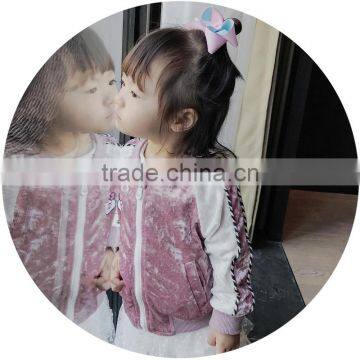 S17642A 2017 Children Girls Coats Baseball Jackets photo-2