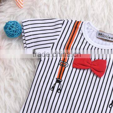 S60675Baby Casual Bowknot Cotton Prints Jumpsiuit photo-2