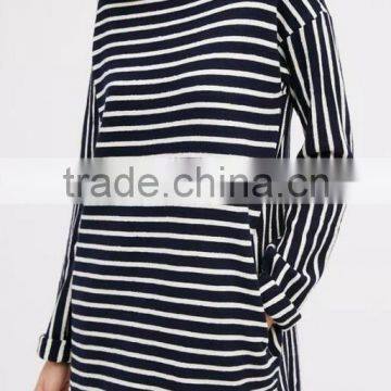 Runwaylover EY2370B Long Style 2017 Ladies Fashion Stripe Loose Blouse photo-3