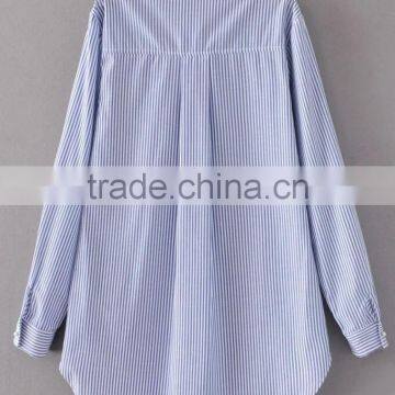 Runwaylover EY2369B 2017 Women Fashion Embroidery Stripe Blouse photo-5