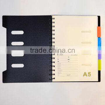 Transparent PVC Cover Spiral Binding Notebook Cheap Student Exercise Notebook Custom Diary Notebook With Index Tab photo-5