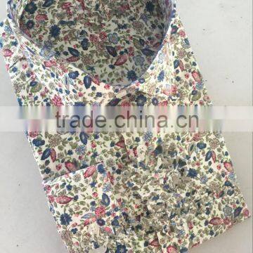 Latest Florals Mens Slim Fit Dress Shirt Design photo-2