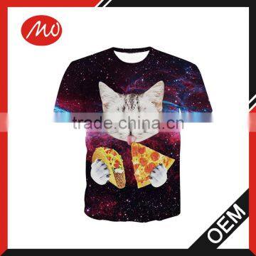 Kids fashion 3d fancy animal print polyester t-shirt