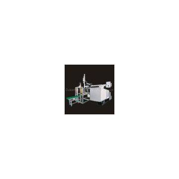 Top entry in mould labeling system