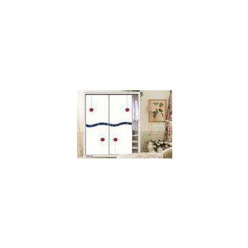 Textured Carving Painted Internal Sliding Doors , Wooden Wardrobe High Gloss UV MDF Board