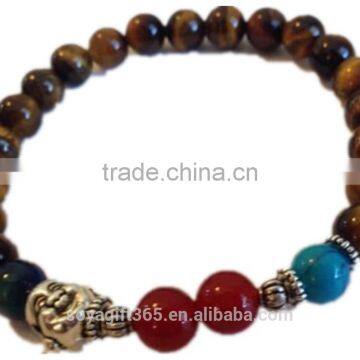 2015 fashion DIY Tigereye Buddha Yu Ga Bracelet