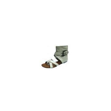 PVC outsole lady shoes flat women sandals