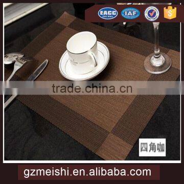 Non-slip PVC Heat Insulation Stain-resistant Woven Mesh Restaurant Placemats