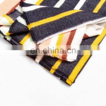 New Stripe Scarf Ladies Winter Heat Cashmere Scarf photo-4