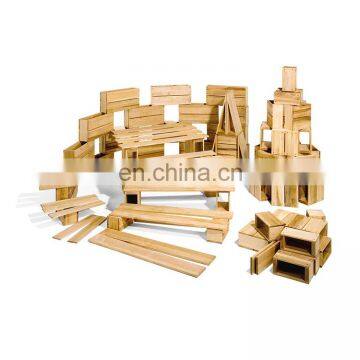 Montessori Early Educational Solid Wooden Building Blocks Set For Kids