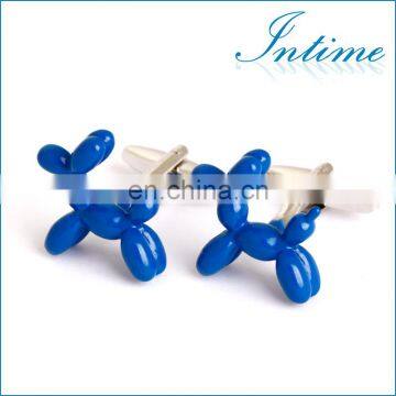 Lovely Blue Balloon Dog Men Shirt Novelty Cufflinks