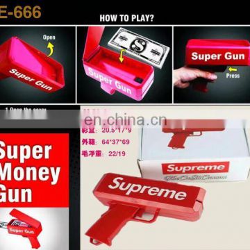 Funny super money cash gun toy