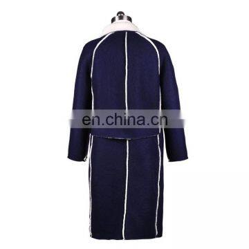 European Style Women Winter Long Lamb Wool Coat photo-2
