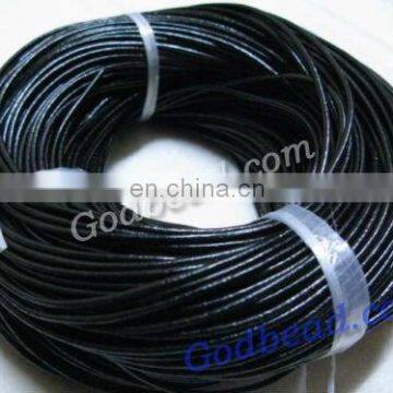 12jewelry cords 1mm/2mm/ 3mm/4mm/5mm/ smooth round jewelry cords geunine leather cords