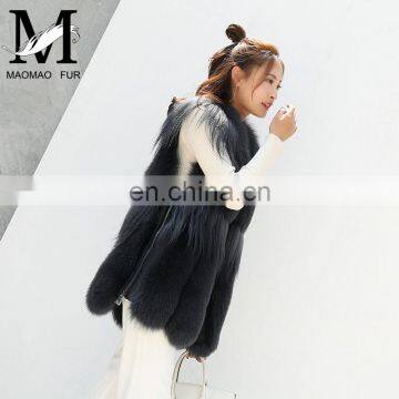 2017 Fashionable Beautiful Women Winter Real Fox Fur Fashion Vest