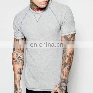 high quality raglan sleeves contrast stitching design t shirt