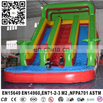 Toys-Ocean Inflatable With Three Lane Slides For Inground Pool For Children