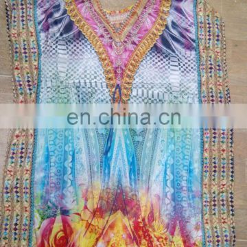 SATIN DIGITAL PRINTED KAFTAN