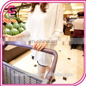 Korean Style Casual Short Long Sleeved Women's Primer Shirt Cotton Cotton Loose Seven Minutes photo-3