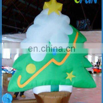 cheap inflatable snowing christmas tree/snowing christmas tree/chirstmas snowing tree inflatable