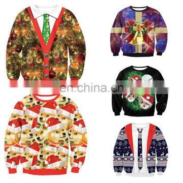 Ugly Sweater Christmas Sweatshirt Wholesale Quilted Pullover Hoodies